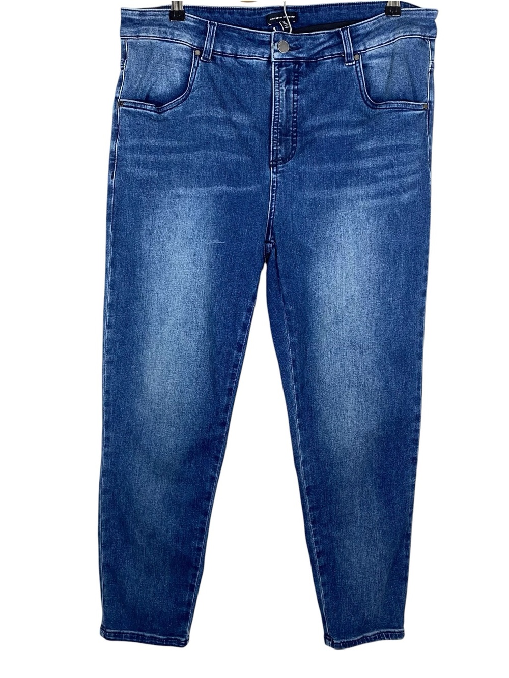 Universal Standard Seine High Rise Crop Ankle Skinny Jeans Size 16 Blue